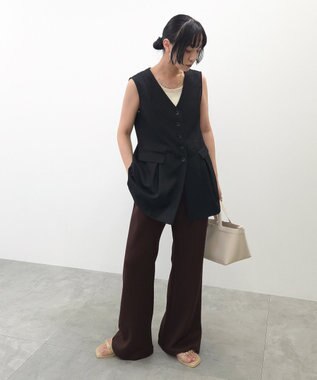 Green Parks カットフレアパンツ Dark Brown