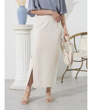 earth music&ecology マルチＷＡＹサス付タイトスカート Ivory