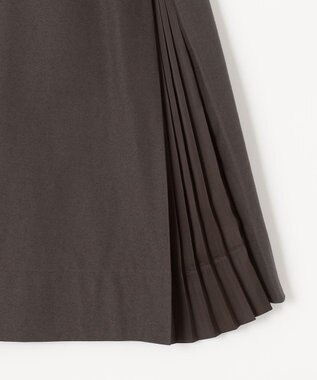 自由区 L 【洗える】ツイストプレインジャージーサイドプリーツ カットソー グレー系