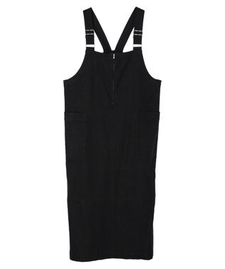 AMERICAN HOLIC リネンブレンドＩラインジャンバースカート Black