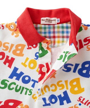 MIKI HOUSE HOT BISCUITS 【80-120cm】 カラフルロゴ ポロシャツ マルチカラー
