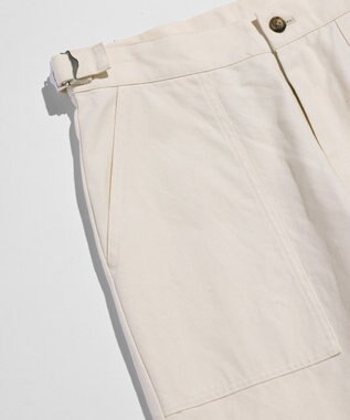 LENO UTILITY TROUSERS《UNISEX》ベイカーパンツ IVORY