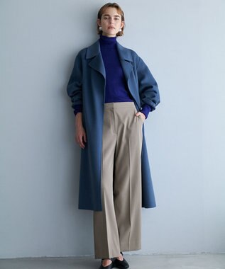 ICB 【洗える】 トリアセボディシェルピーチ ワイドパンツ ライトカーキ系