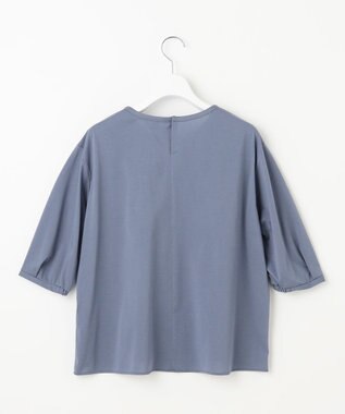 J.PRESS LADIES 【洗える】ブラウスライクジャージー カットソー ダルブルー系