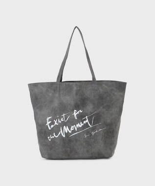 GRACE CONTINENTAL ロゴレザートート チャコール