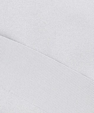 ICB L 【洗える】コットンポリエステルスムース ニットブルゾン シルバー系