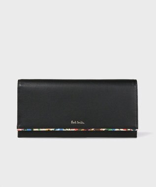 Paul Smith マーガレットプリントトリム 長財布 ブラック