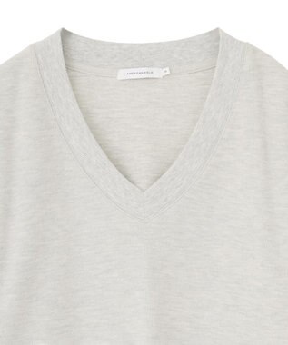 AMERICAN HOLIC Ｖネックスムース起毛プルオーバー Light Gray Mixture