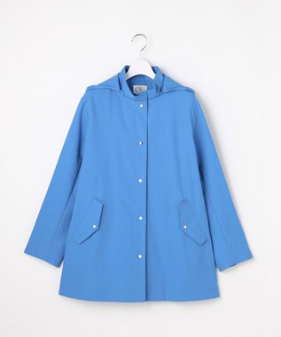 J.PRESS LADIES L 【2way】ドライツイルストレッチ フーデット アウター ブルー系