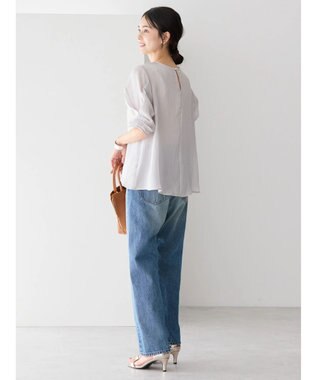 AMERICAN HOLIC 袖コンシャスブラウス Light Gray