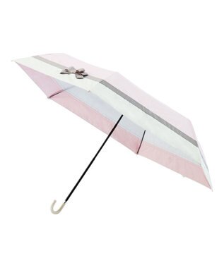 MOONBAT estaa 晴雨兼用 折りたたみ傘 グログランテープリボン 日傘 遮光 遮熱 UV ペールピンク