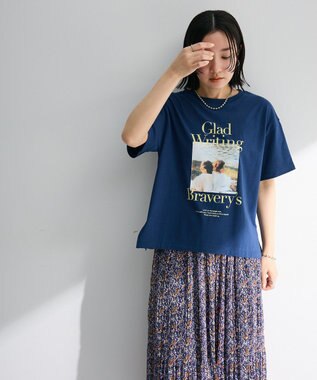 Green Parks フォトプリントボックスＴシャツ Navy
