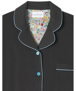 une nana cool 【綿100％】フライスパジャマ　ＭＡＤＥ　ＷＩＴＨ　ＬＩＢＥＲＴＹ　ＦＡＢＲＩＣ BL