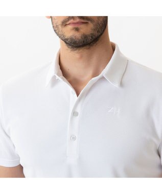 ZERO HALLIBURTON ゼロハリバートン ZERO HALLIBURTON　台襟付きカラットポロ　82211 ホワイト