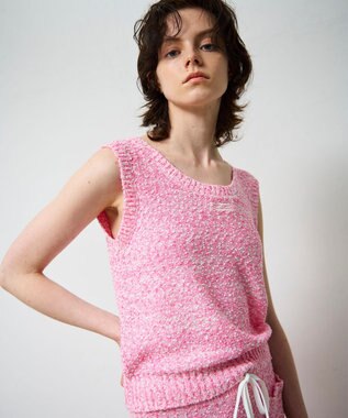 GRACE CONTINENTAL ネップツイードニットノースリーブ