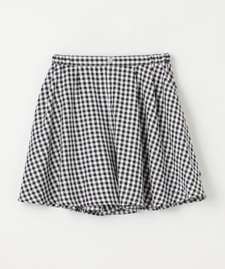 組曲 KIDS 【150-160㎝】フレアーギンガム ショートパンツ ブラック系3