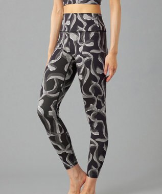 Chacott Chacott BALANCE リボンプリントレギンス ブラックプリント