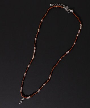 WEGO Mメタルモチーフビーズネックレス ブラウン