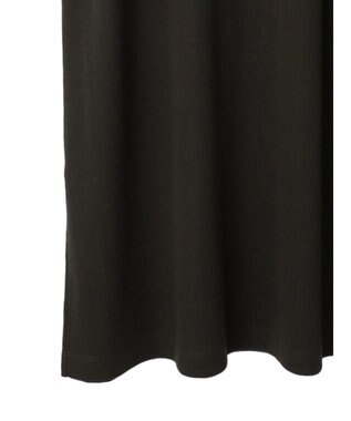 Green Parks リブカットＩラインワンピース Dark Khaki