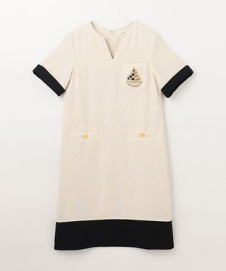 GRACE CONTINENTAL ビジューエンブレムワンピース キナリ