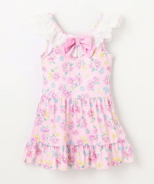 ANY KIDS 花柄×レース ワンピース水着 ピンク