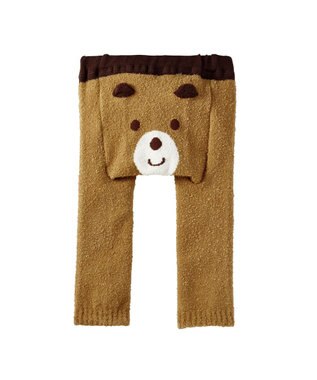 MIKI HOUSE HOT BISCUITS 【70-100cm】 シュクリーム素材 顔ドン あったかベビースパッツ ベージュ