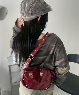 WEGO メタルパーツハーフムーンバッグ