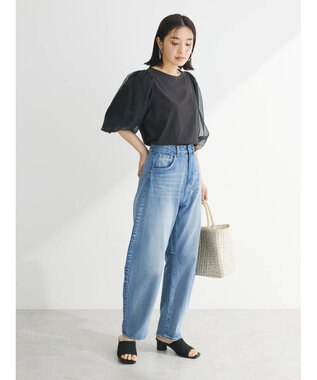 Green Parks オーガンジードッキングプルオーバー Black