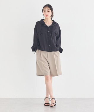 earth music&ecology 【予約】シアーシャツブルゾン ブラック