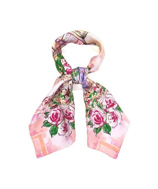 Marca ＜春の新色！＞【伝統横濱スカーフ】リゾートランド 大判 シルクツイル スカーフ