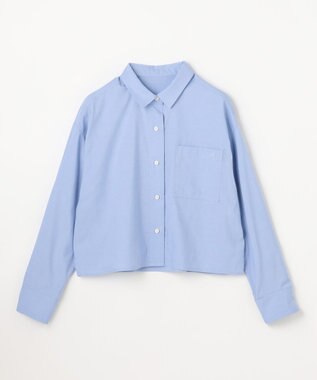 ANY L ANYクロップドシャツ ライトブルー