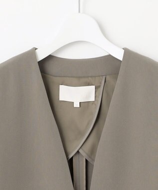 自由区 S 【セットアップ対応】トリアセダブルクロスノーカラー ジャケット モカ