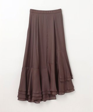 GRACE CONTINENTAL イレギュラーヘムスカート ブラウン