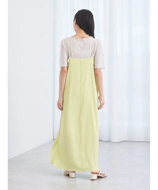 earth music&ecology ＳＥＴ２点配色キャミワンピース＋メローインナー Lemon Yellow