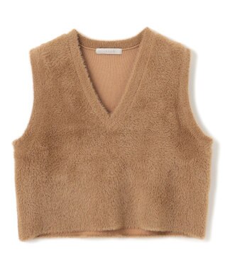 UNFILO L ナイロンシャギー ベスト [NEW]キャメル