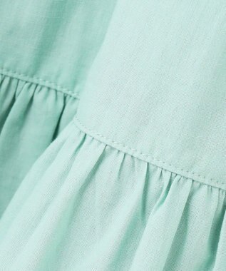 Feroux 【洗える】ドロストデザイン ワンピース グリーン系