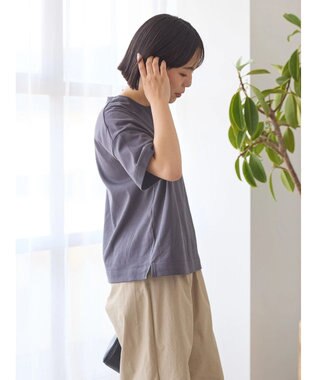 AMERICAN HOLIC カフタン５分袖カットプルオーバー Charcoal Gray