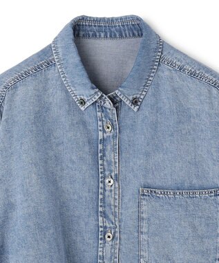 UNFILO 【UNFILO DENIM LIGHT】 クロップドシャツ ウォッシュブルー