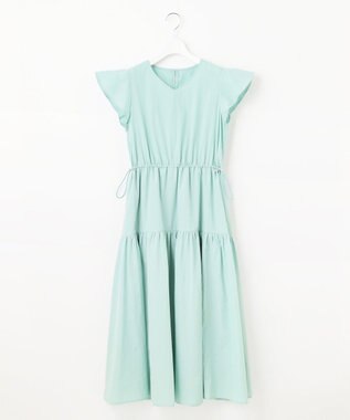 Feroux 【洗える】ドロストデザイン ワンピース グリーン系