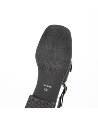 ing <ing>ダブルモンクサイドオープンシューズ ブラック