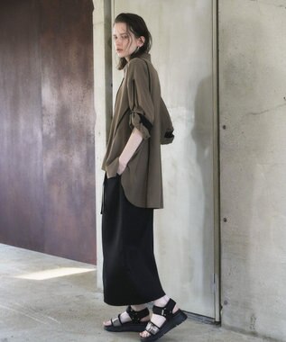 YECCA VECCA ストリングデザインシャツ Khaki