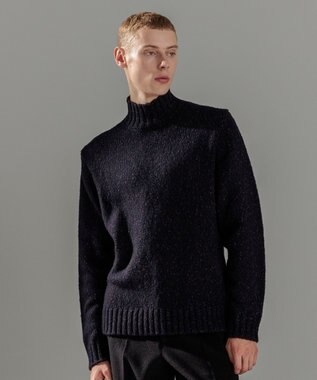 JOSEPH HOMME マルチノット　ハイネックニット ネイビー系