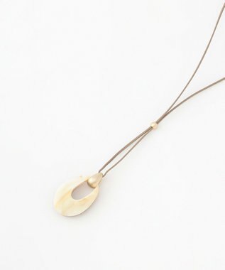 J.PRESS LADIES リバーシブルマーブル ネックレス ブラウン系