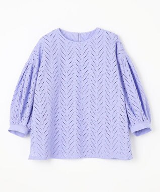 ANY 【洗濯機可】エンブロイダリーブラウス ラベンダー