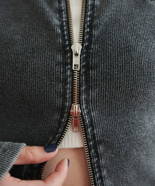 WEGO ヴィンテージライクWZIPトップス スミクロ