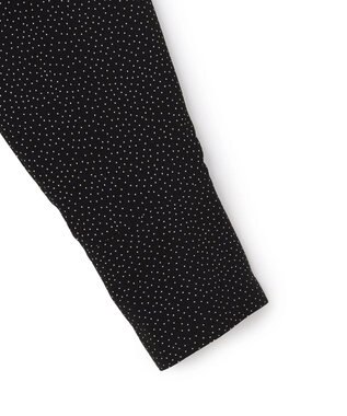 uncrave ドットプリント シャツ ブラック×ホワイト