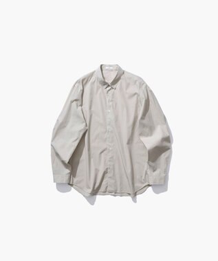 ATON SHRINK COTTON LAWN | オーバーサイズシャツ - UNISEX BEIGE