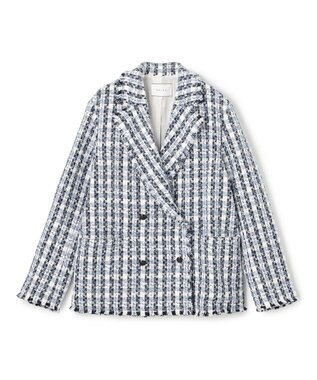 BEIGE， BERYL / ファンシーツイードダブルジャケット Navy Mix