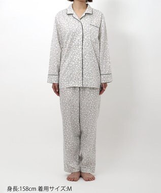 ワコール／睡眠科学 パジャマ 長袖 長ズボン 綿100%(本体) サテン 【睡眠科学×mintdesigns】 レディース YDX605 睡眠科学／ワコール アイボリー