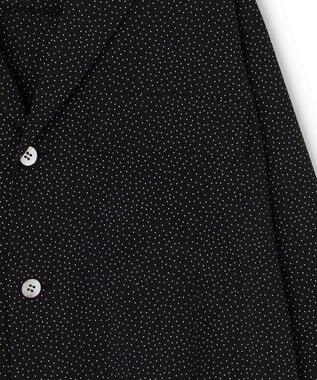 uncrave ドットプリント シャツ ブラック×ホワイト
